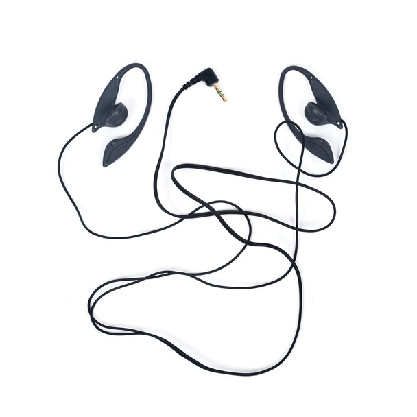Černý drátová sluchátka - Fotografie, Obrázek