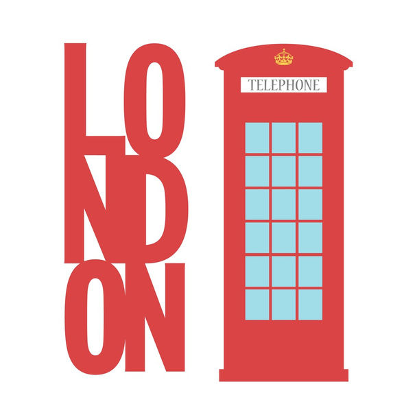 Wielka Brytania telefon Box London publiczne wezwanie wektor pojęcie - Wektor, obraz