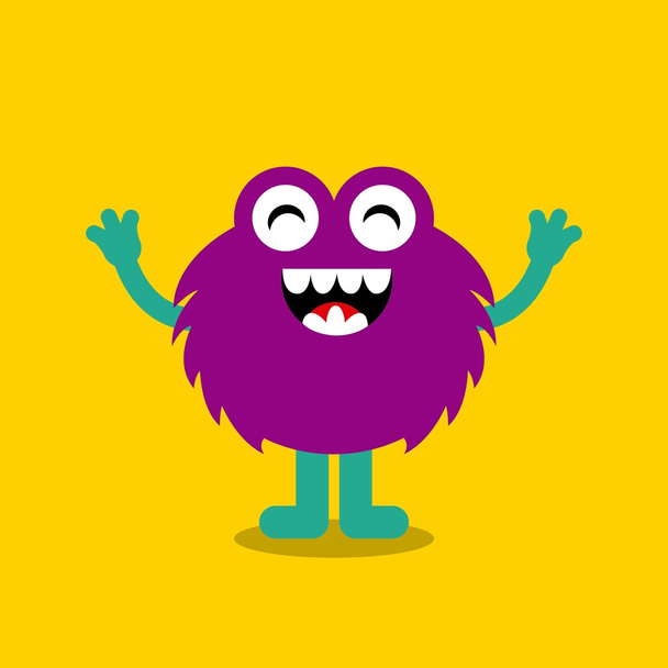 funny monster character icon - Vector, Image