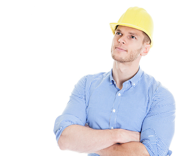 Construction engineer thinking - Foto, Bild