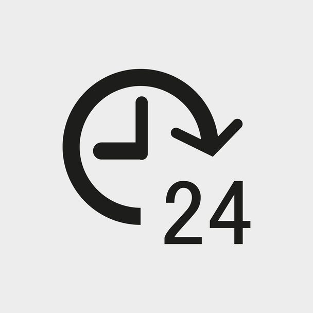 24 時間アイコン株式ベクトル イラスト フラット デザイン - ベクター画像