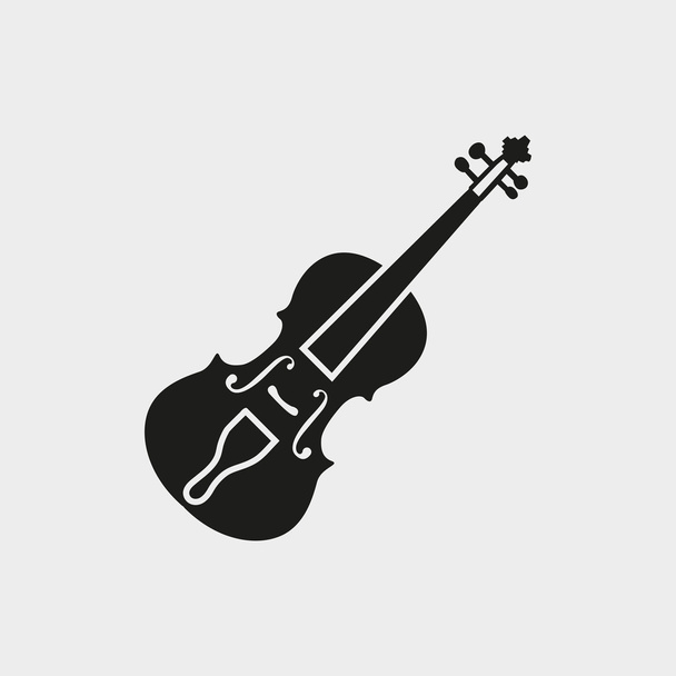Violin icon stock vector illustration flat design - Vector, Image