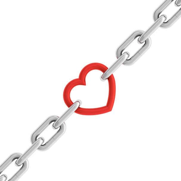 Chain with heart - Foto, afbeelding
