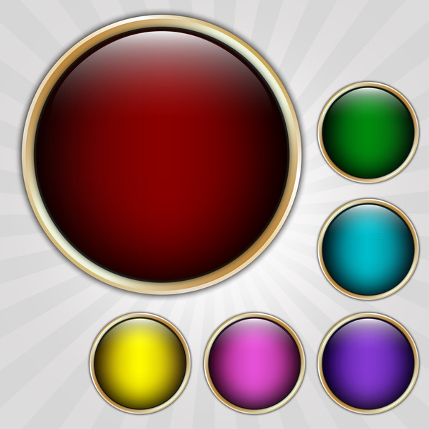 Круглые этикетки разного цвета
 - Вектор,изображение