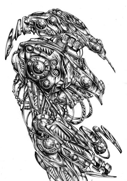 Art style cyborg dessin illustration
 - Photo, image