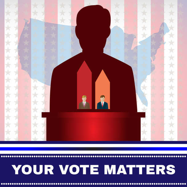 Digital vector usa election candidate tribune - Vector, Image