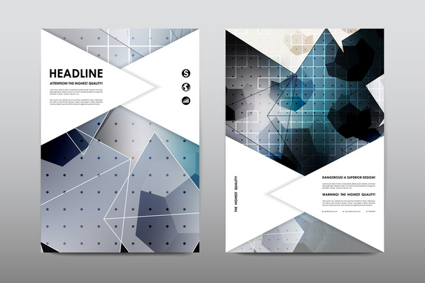 Brochure layout template flyer design  - Vector, Image