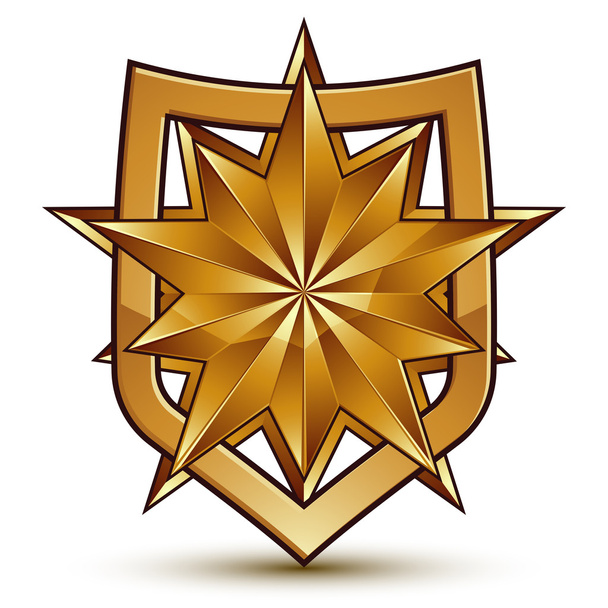 Branded golden geometric symbol  - Vector, Image