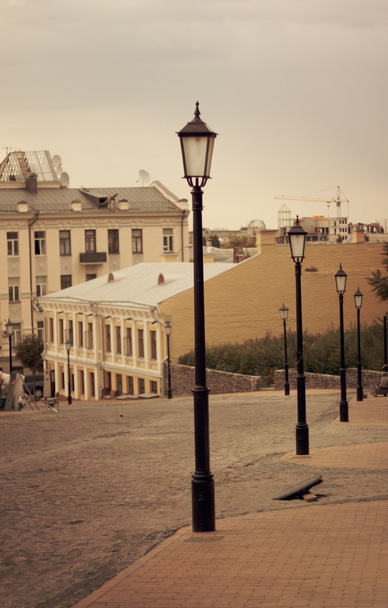 キエフ市の古い通り - 写真・画像