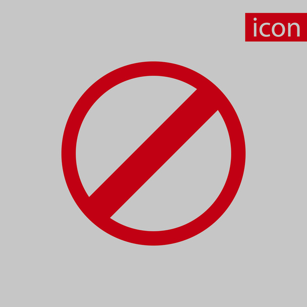 rescricted icon stock vector illustration flat design - Vector, Image