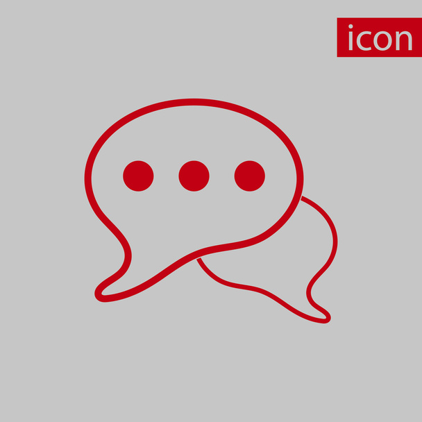 Sprechblasen-Symbol. Chat Piktogramm Symbol Aktienvektor Illustration flaches Design - Vektor, Bild