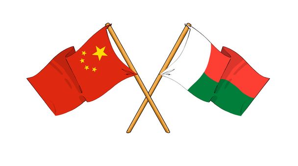 China and Madagascar alliance and friendship - Photo, Image