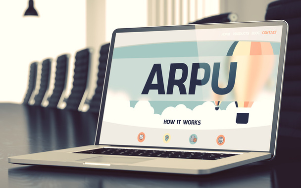 Arpu Concept on Laptop Screen. 3D. - Photo, Image
