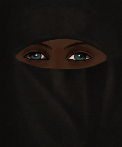 Vrouw in burka - Foto, afbeelding