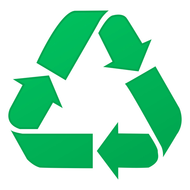 Recycle-Symbol, isoliert auf weißem Hintergrund, Vektorillustration eps10 - Vektor, Bild