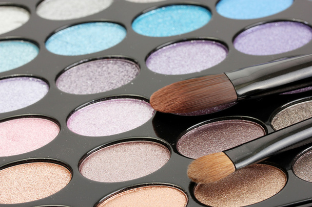 shadow kit with brushes for make-up - Zdjęcie, obraz