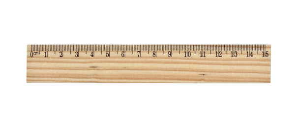 dřevěné pravítko izolovaných na bílém - Fotografie, Obrázek