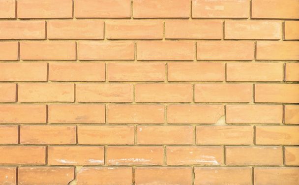 Closeup surface brick pattern at old brown stone brick wall texture background - Photo, Image