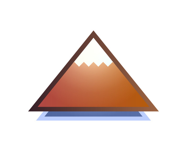 Picture of Mountain with Snow-capped Peaks - Vector, imagen