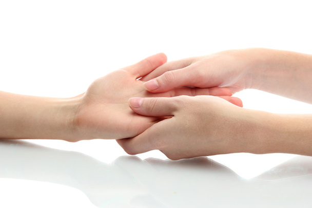 Hand massage, isolated on white - Fotó, kép