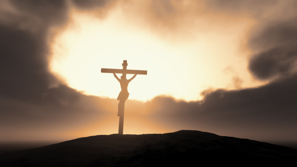 Silhouette di Gesù sulla Croce o
 - Foto, immagini