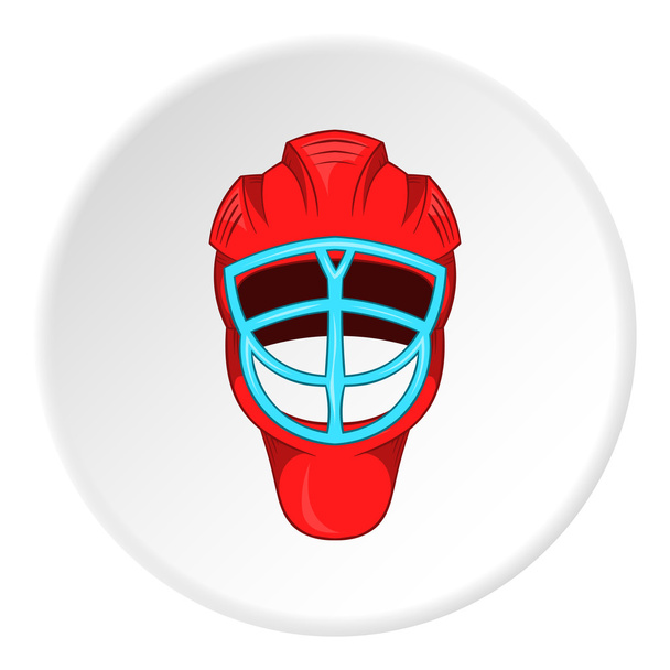 Hockey helmet icon, cartoon style - Vetor, Imagem