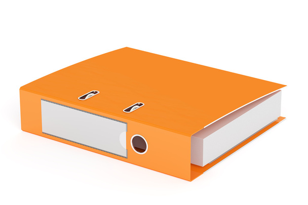 orange ring binder, 3D rendering - Photo, Image
