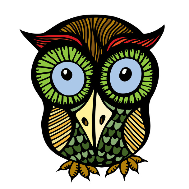 Color owl graphic - Vector, afbeelding