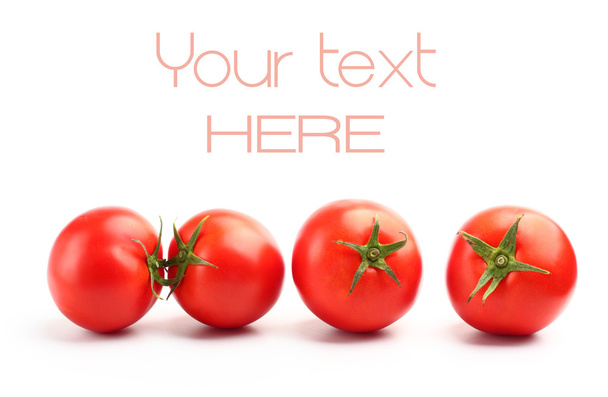Two pairs of red tomatoes - Φωτογραφία, εικόνα