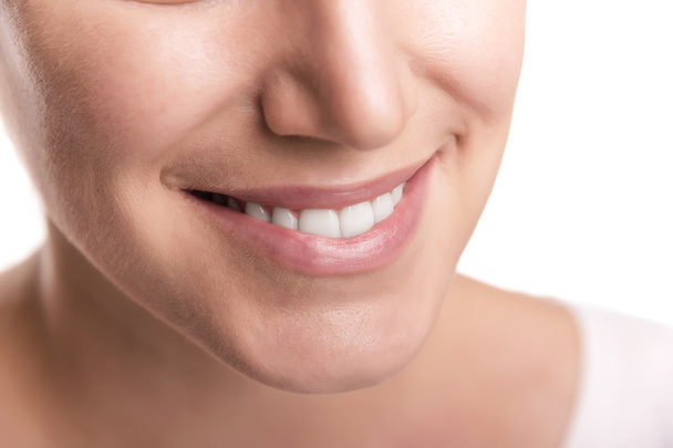 Smile with white healthy teeth. - Φωτογραφία, εικόνα