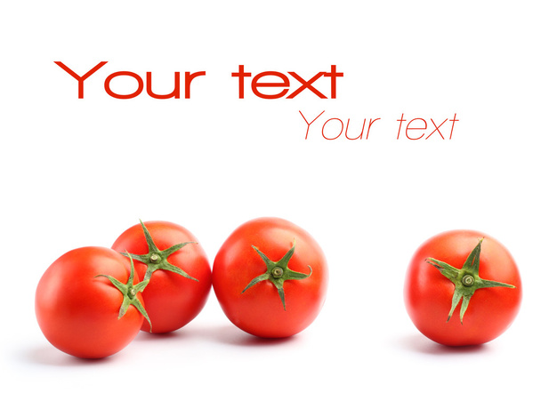 Four red tomatoes - Фото, изображение