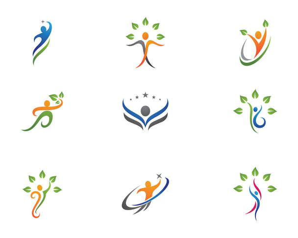 健康のロゴのテンプレート - ベクター画像