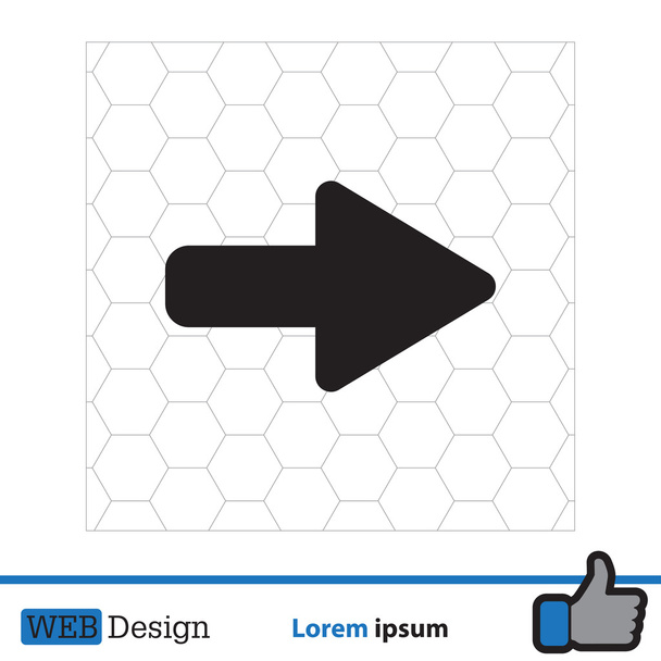 design a nyíl ikonra - Vektor, kép