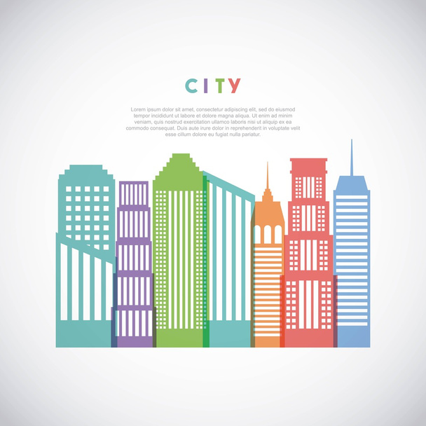 buildings cityscape skyline icon - Вектор, зображення