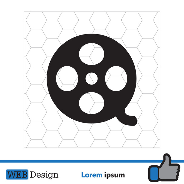 design of film reel icon  - Vector, Image
