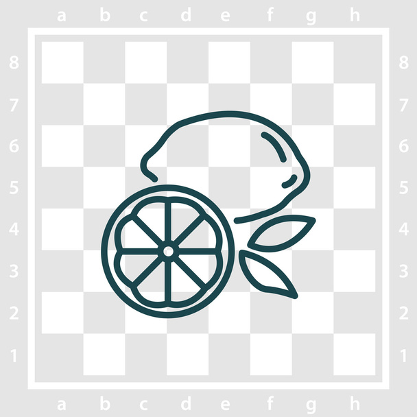 line icon of Lemon - Vector, Image
