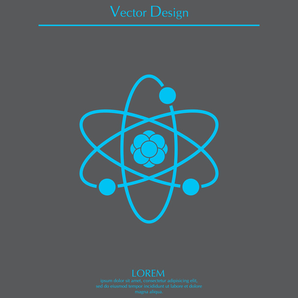  Icono de línea átomo
 - Vector, Imagen