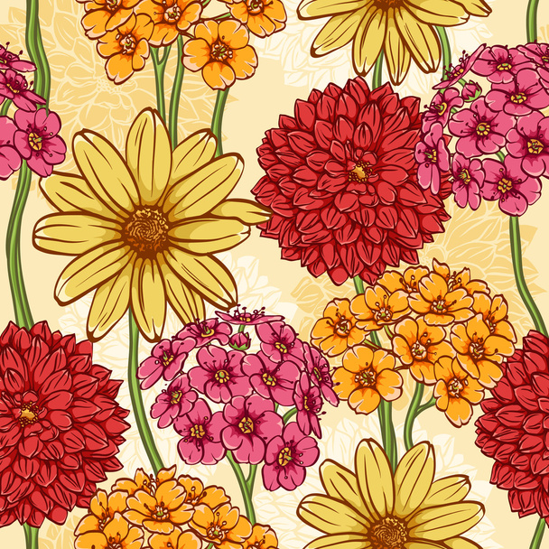Elegant floral seamless pattern - Vector, Imagen