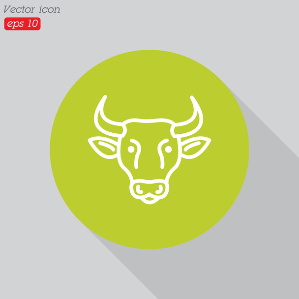 Vaca ícone simples
 - Vetor, Imagem