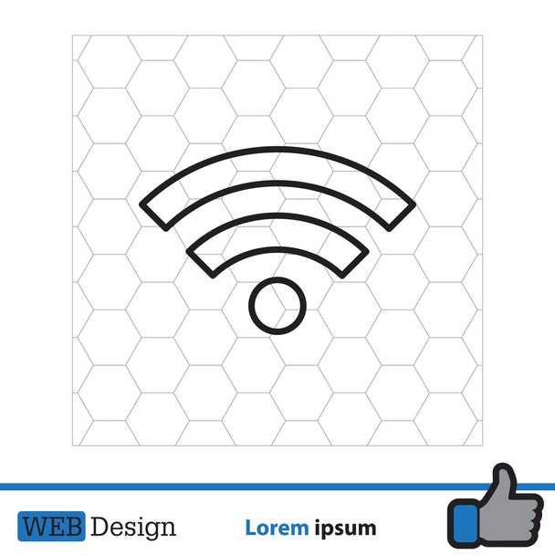 Icono de línea Wi-Fi
 - Vector, imagen
