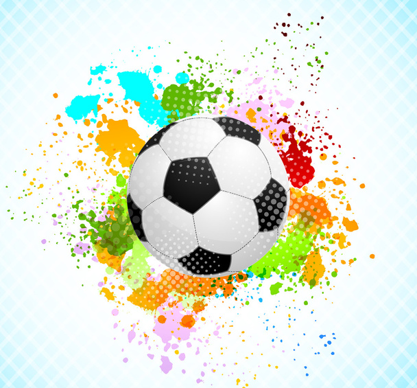 Grunge background with ball - Vector, Image