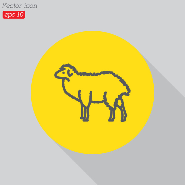 羊のシンプルなアイコン - ベクター画像