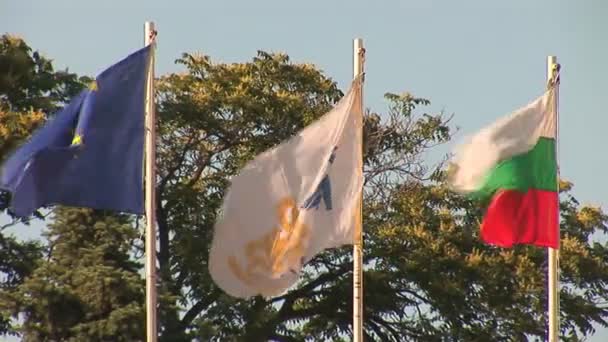 Tre bandiere nella città bulgara di Burgas
 - Filmati, video
