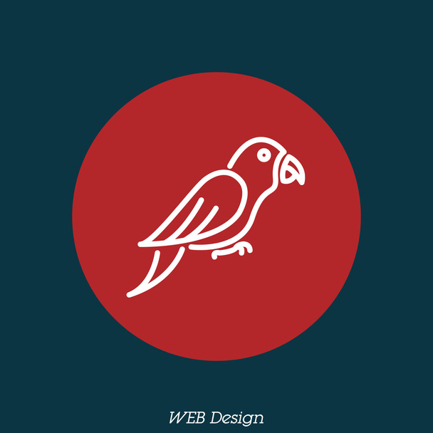 line icon of Parrot - Vector, Image
