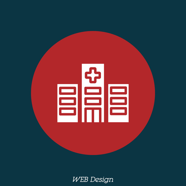 Design des Krankenhaus-Symbols - Vektor, Bild