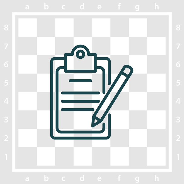 Checklist with pen icon - Vector, Image