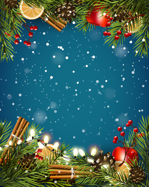 Christmas greeting card - Vettoriali, immagini