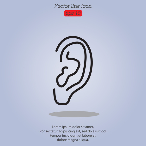 návrh ucho ikony - Vektor, obrázek