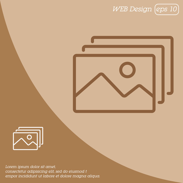 Galerie, design pour icône de site web
 - Vecteur, image