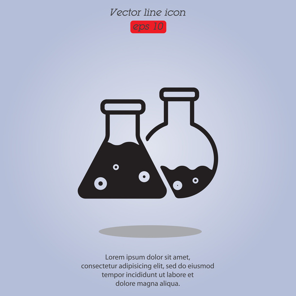 Icono de frascos de laboratorio
 - Vector, Imagen